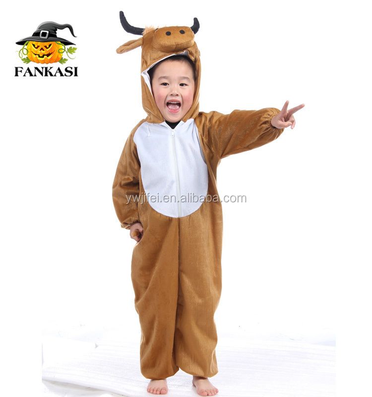 茶色の牛衣装衣装動物の子供のための仕入れ・メーカー・工場