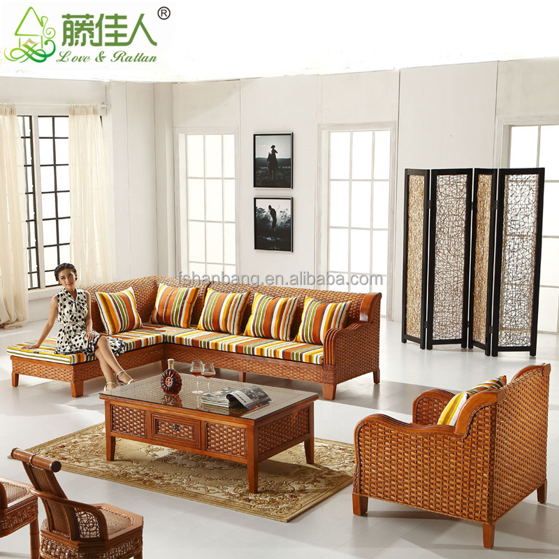 中国アンティークの自然の籐の杖2015ウェビングのダイニングルームのテーブルチェアセットの家具セット仕入れ・メーカー・工場