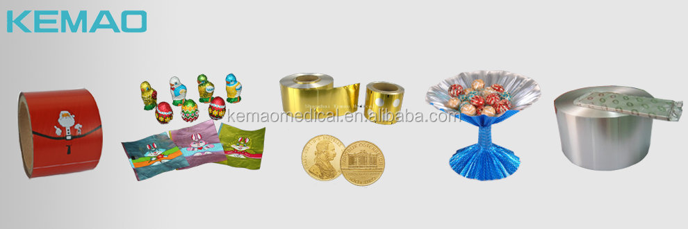 Low temperature heat sealing lacquer Aluminum Foil For Chocolate Bars