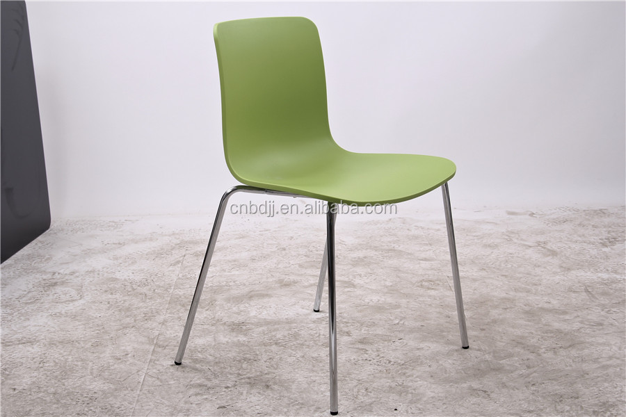De color barato silla plastico modernas con patas de metal cromado ... Silla sslon acero plastico mofernas