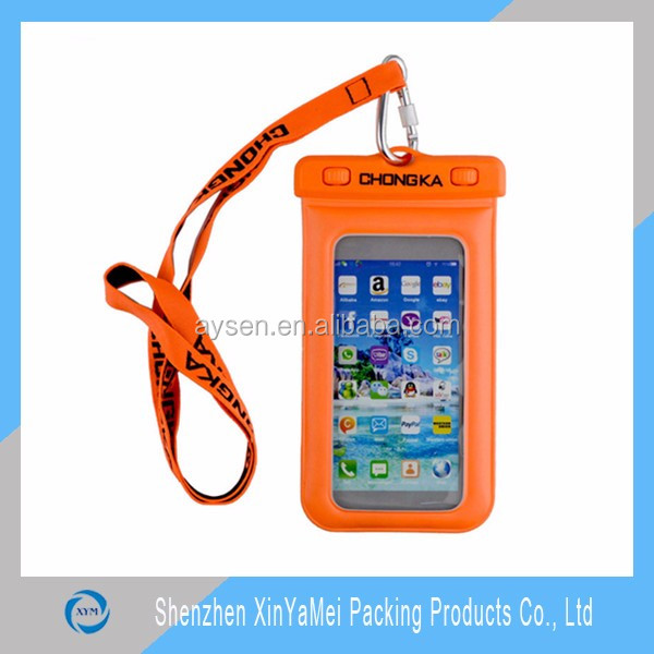 Factory selling customized plastic PVC mobile phone waterproof bag