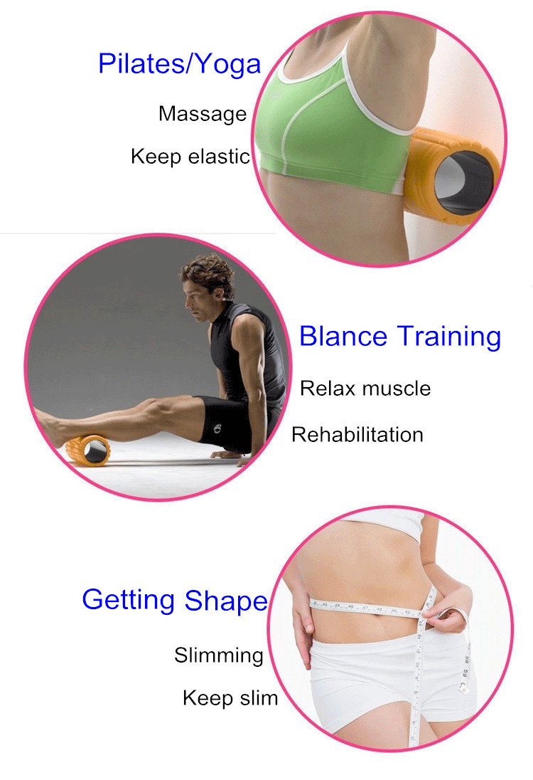 Colorful Hollow Healthy ways Massage body Foam Pilates Yoga column yoga pads