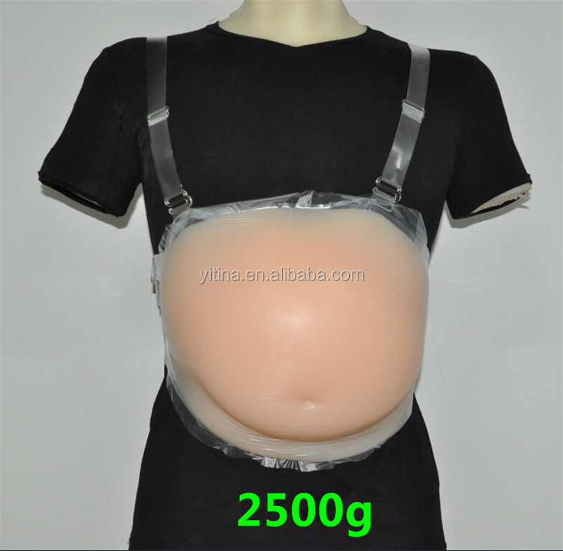 New 100 Fake Pregnant Belly Artificial Belly Stomach Silicone Tummy