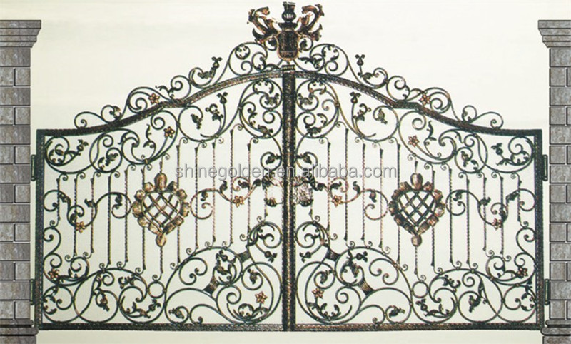Wrought Iron Collapsible Gate Residential Remote Gate Designs