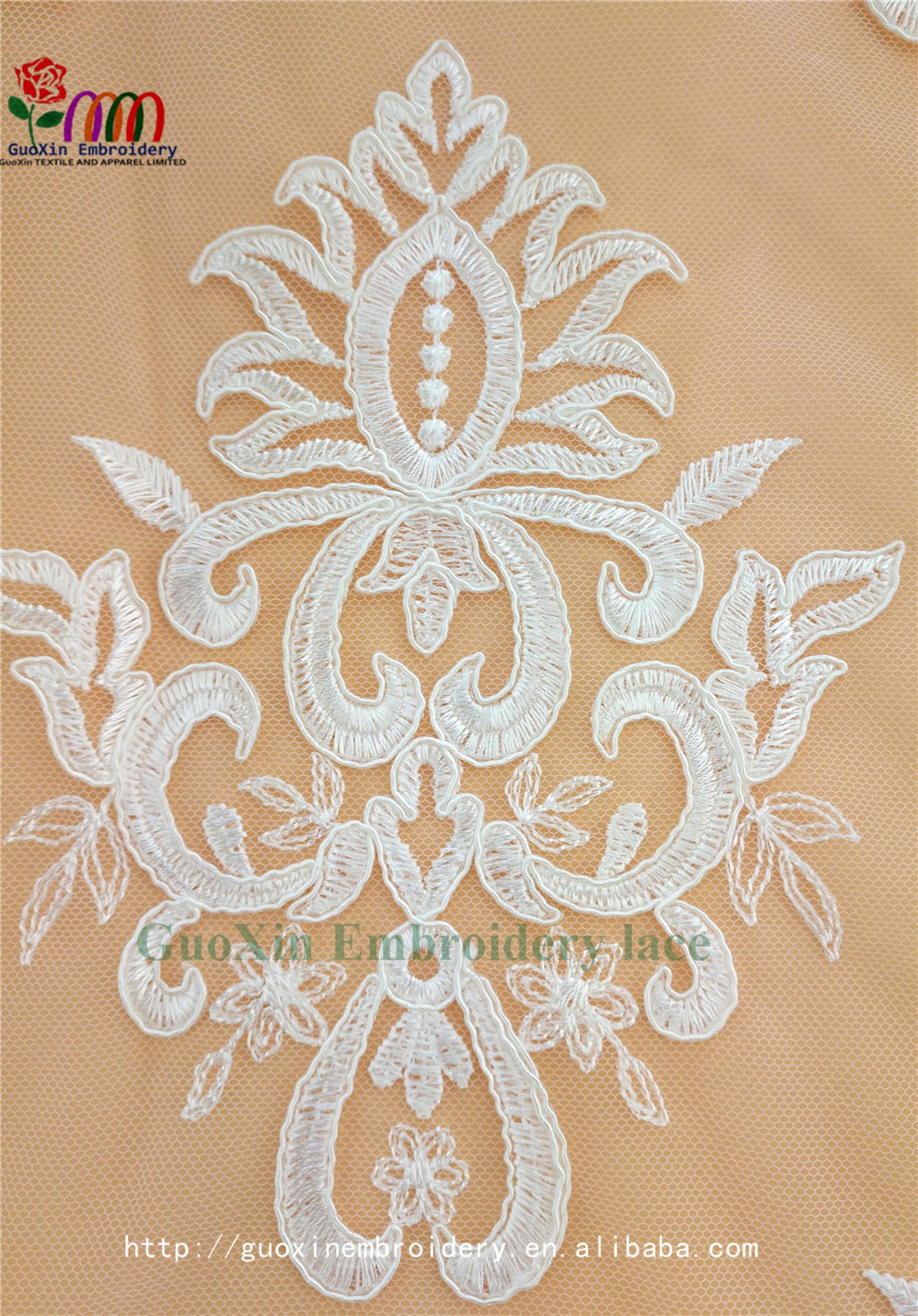 wonderful wedding veil lace white embroideried lace fabric with cording (5).jpg