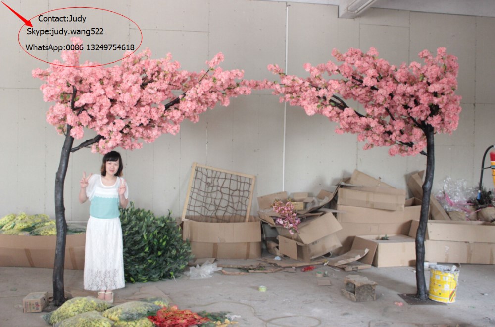 2016 Pink Artificial Cherry Blossom Floating Tree At Indoor Decoration