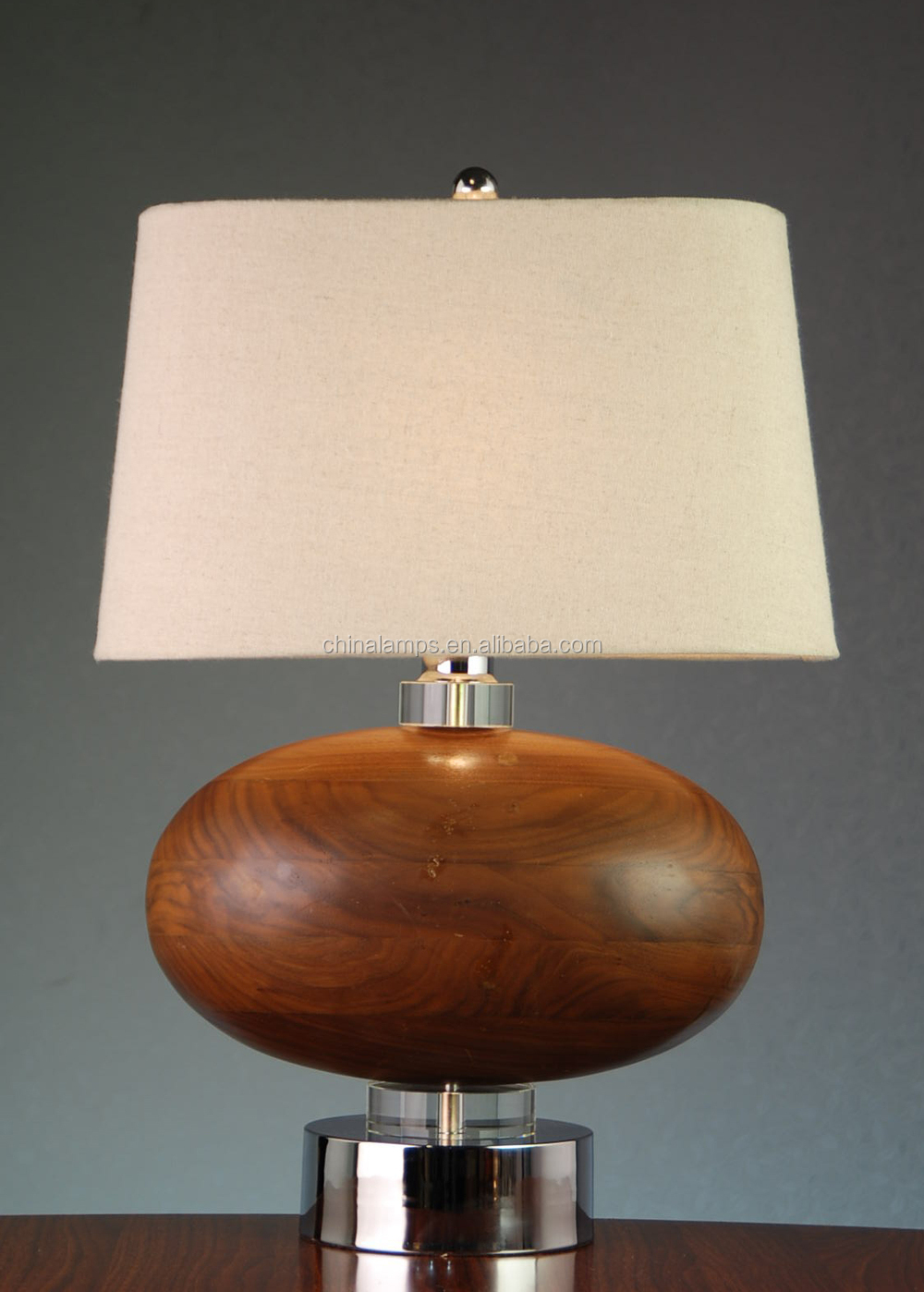Antieke hotel lamp houten tafel lamp met witte kap voor herberg ...