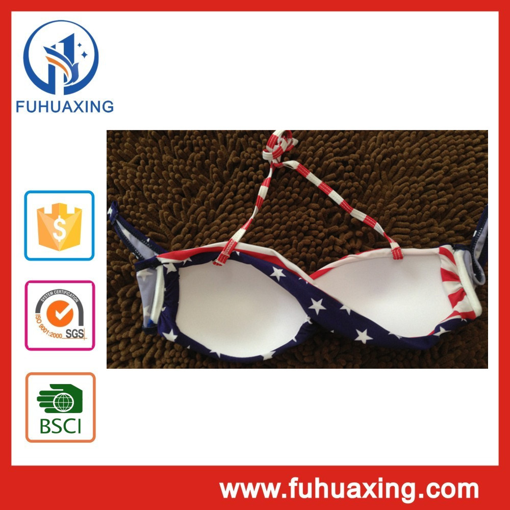 new wholesale plus sexy flag strappy bikini swimwear for women