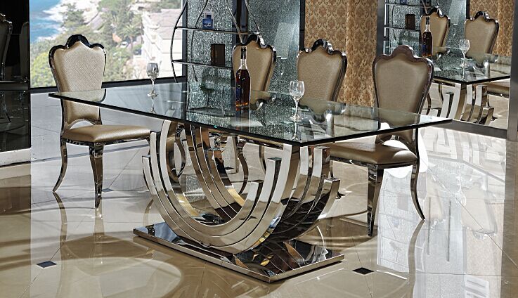 ステンレス鋼現代のダイニングテーブル、 ガラスダイニングテーブル、 大理石のダイニングテーブル仕入れ・メーカー・工場