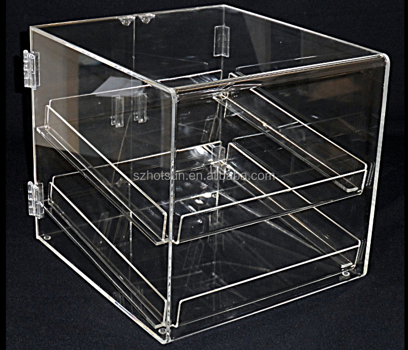 Clear Acrylic Plexiglass Food Display Case With 2 Trays Buy