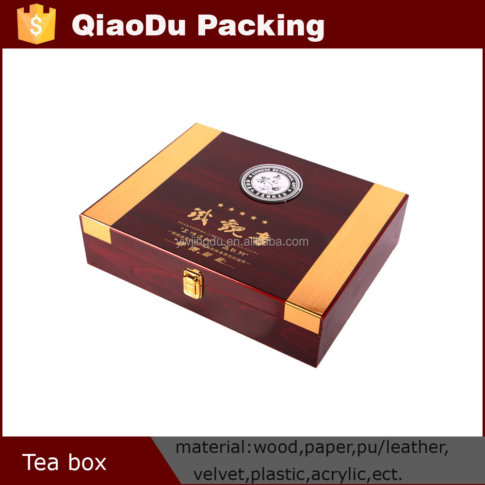 浙江省包装工場カスタム茶箱( 木製茶箱、 茶の包装箱、 木製のギフトボックス)仕入れ・メーカー・工場