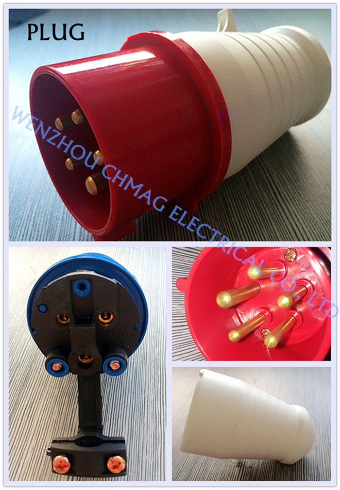Multi Plug Socket 16a 380v 4p Red/2 Way Splitter 16a 380v 3p+e 1 In 2