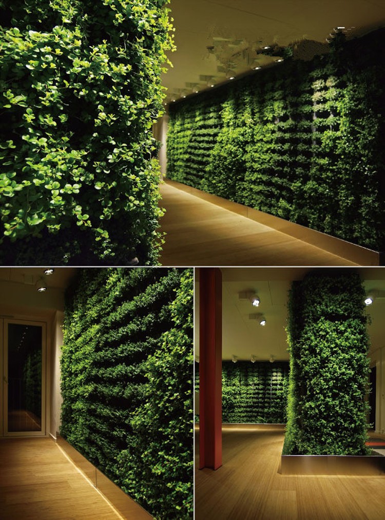 China Manufacturers Vertical Garden Wall Hanging Artificial Plants
