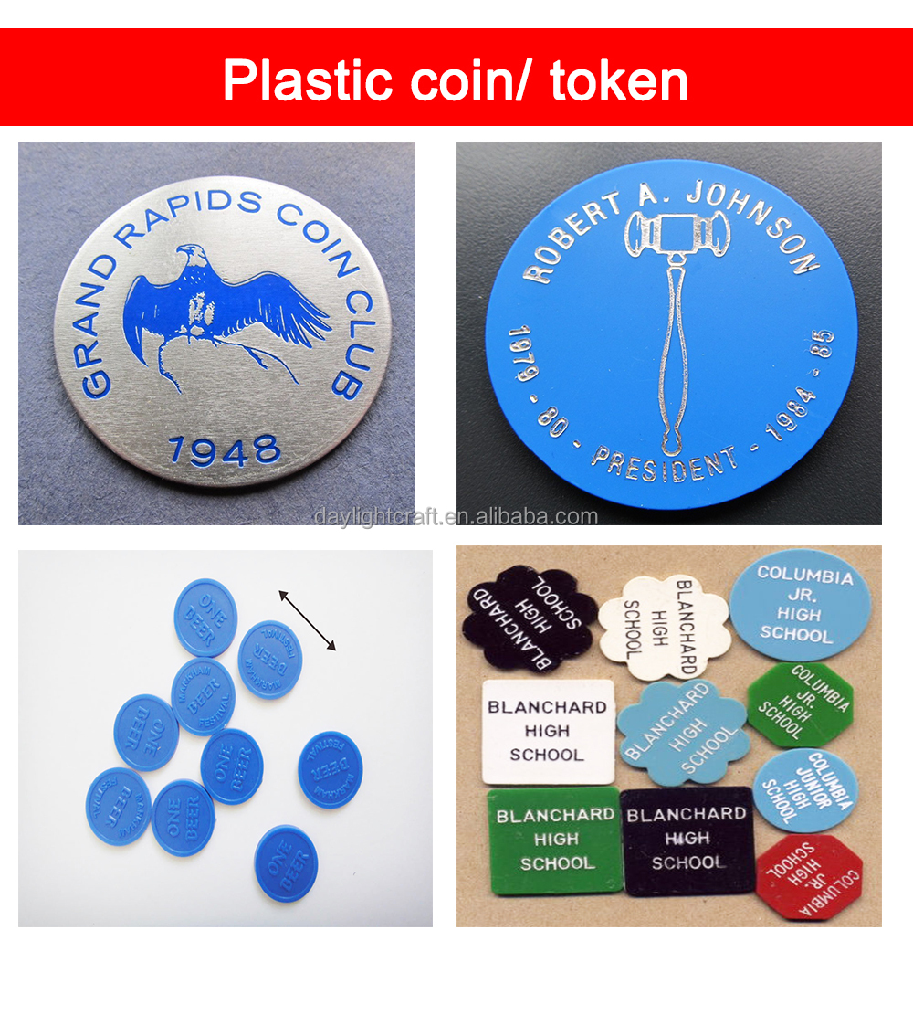 カスタムの形状とサイズプラスチック製のコイン/plasticトークンコイン( dw- 7070)問屋・仕入れ・卸・卸売り