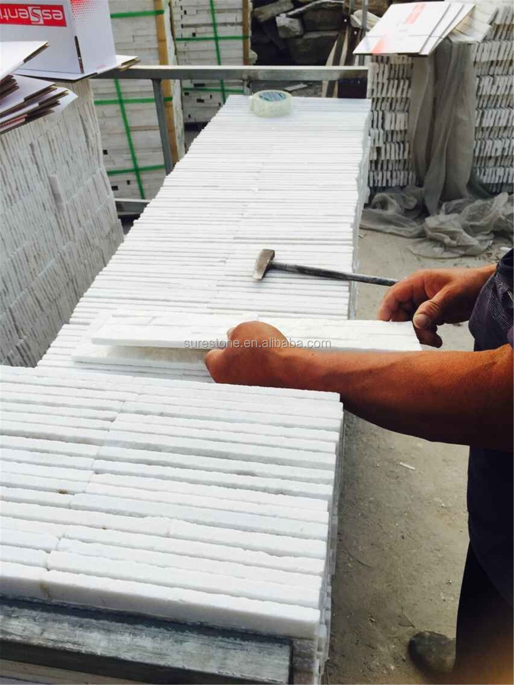 Bianco quarzite decorazione di interni pannelli di rivestimento ...