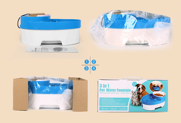 Automatic Pet Drinking and Food Bowl for dog cat .png