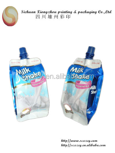customized bottom gusset stand up spout pouches coconut water