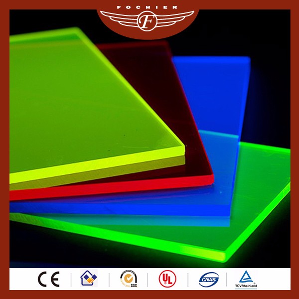 Anti-static Fluorescence color Poly PMMA Acrylic Sheet Cast