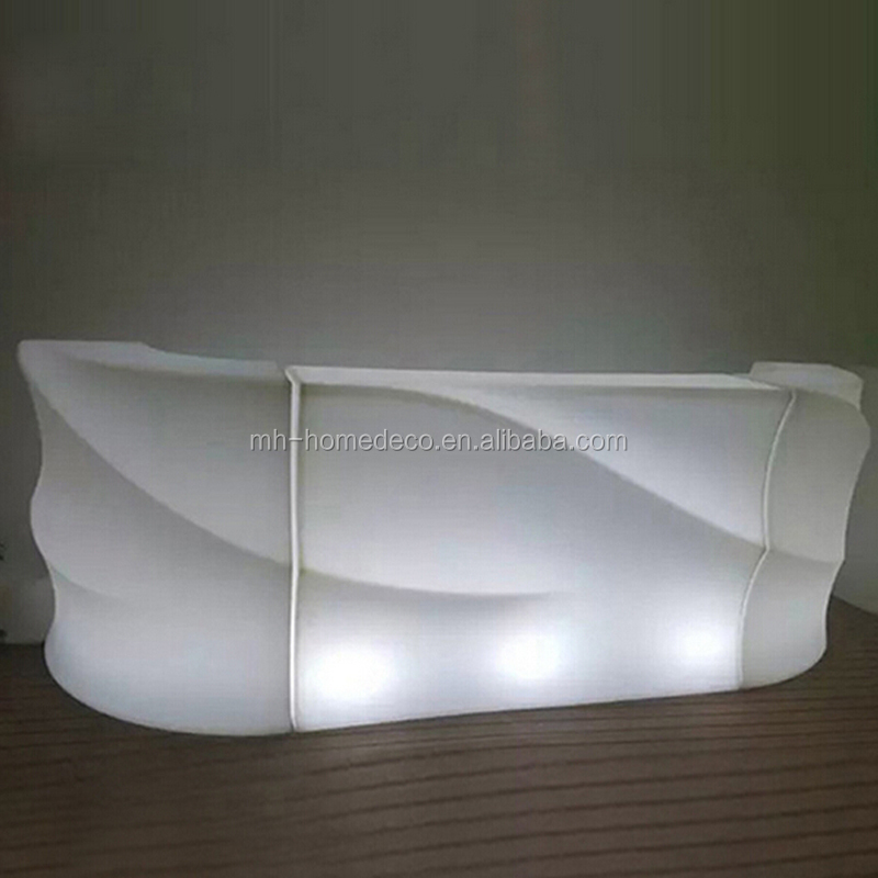 防水ウェーブ形状のバーテーブル光るled照明バーカウンター仕入れ・メーカー・工場