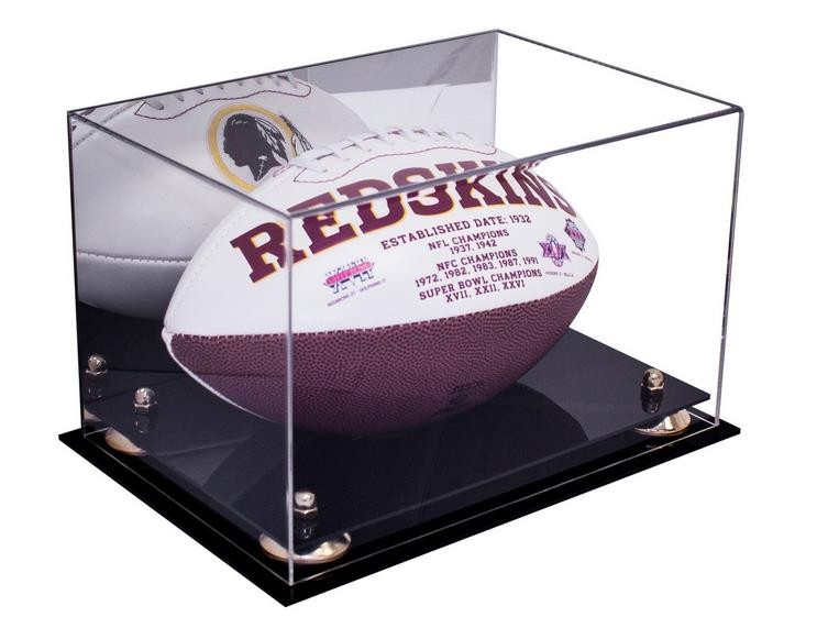 Transparent Acrylic Football Display Case With Uv Protection /lucite