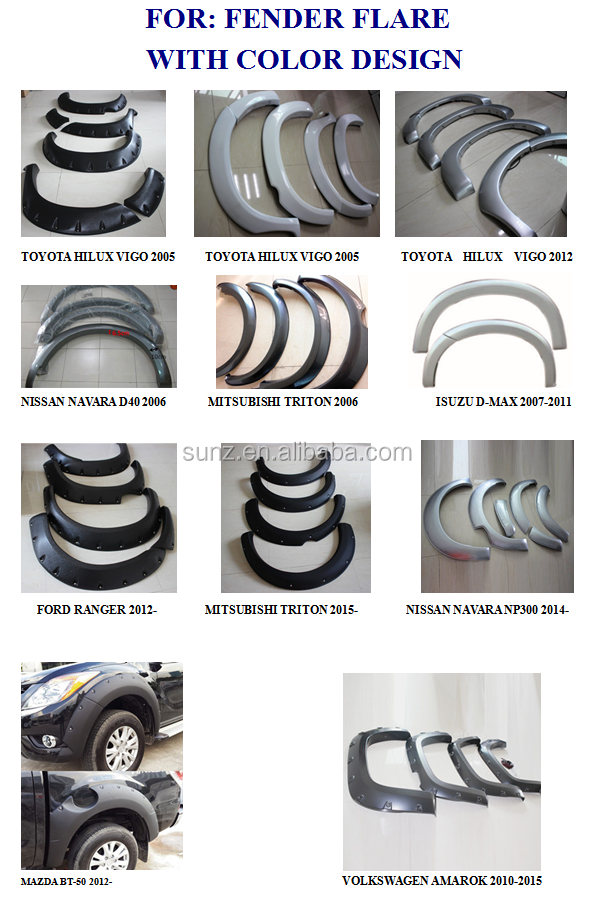 Abs Plastic Fender Flare For Navara Np300 2014,Car Wheel Arch Fender