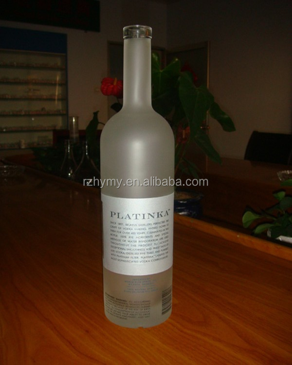 750ml frosted vodka glass bottles for liquor