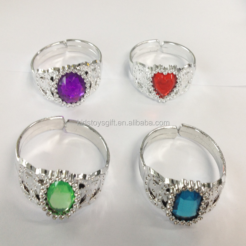 Shaped Gem Stone Rings/kids Plastic Ring Toys Buy Cheap Plastic Toy
