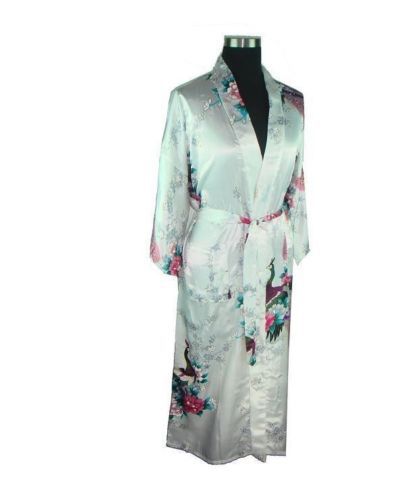 女性孔雀10色着物ローブ絹のパジャマの女の子パジャマ夏と浴衣ベルトoem供給のオファー中国の工場直接仕入れ・メーカー・工場