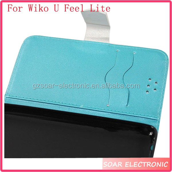 leather case for wiko u feel lite,flip-cover leather holdster