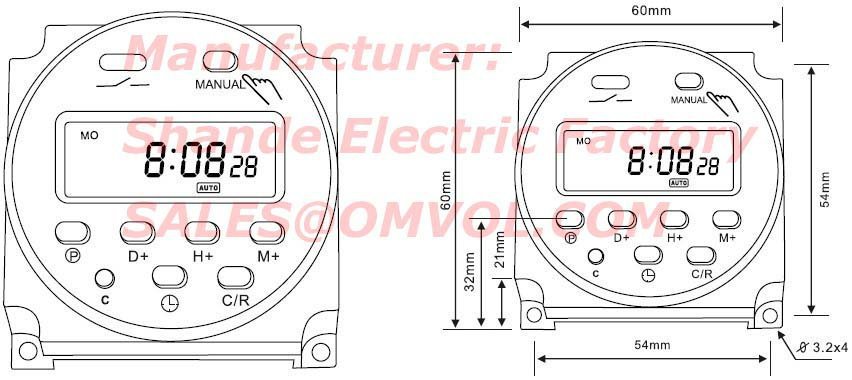 Схема подключения таймера cn101a