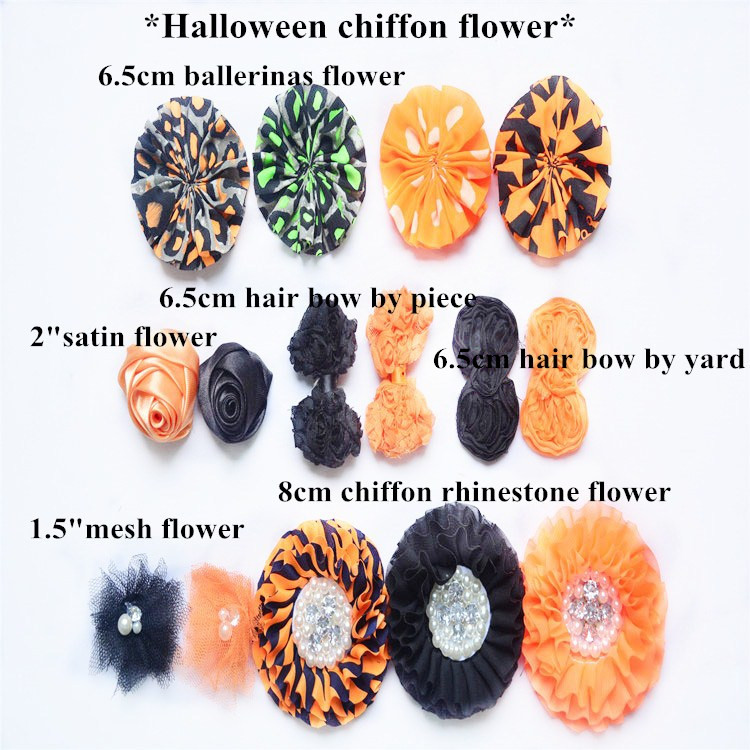 売れ筋2015アップリケシフォンぼろぼろのハロウィーン、 ぼろぼろのファブリックの花のためのdiyのヘアアクセサリーと衣服の装飾の仕入れ・メーカー・工場