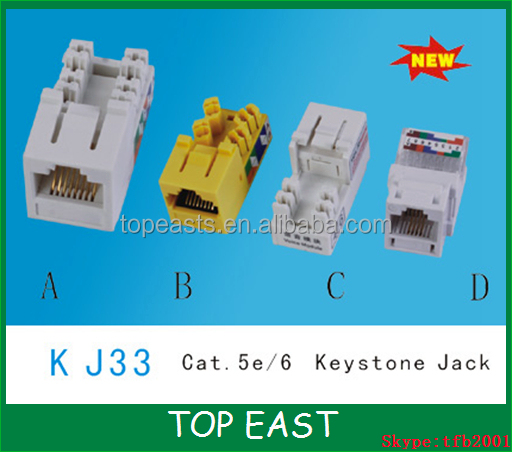 Cat6/cat6aキーストーンジャックゴールドメッキ1u30u50u競争力のある価格仕入れ・メーカー・工場