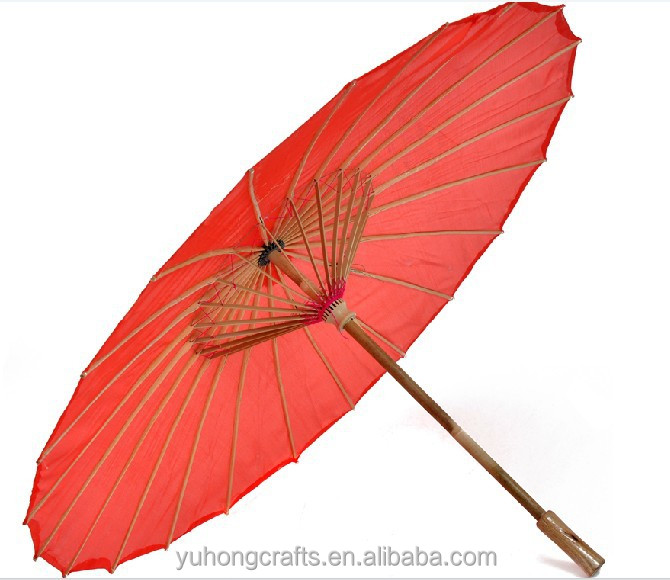カラフルなシルク中国の傘の結婚式の日傘竹ハンドル付き問屋・仕入れ・卸・卸売り