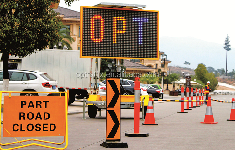 01 solar power outdoor advertising traffic control safety management trailer mounted VSLS VMS DMS dynamic variable messags signs_