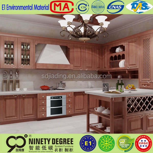 Delicate design latest dark chocolate melamine kitchen cabinet