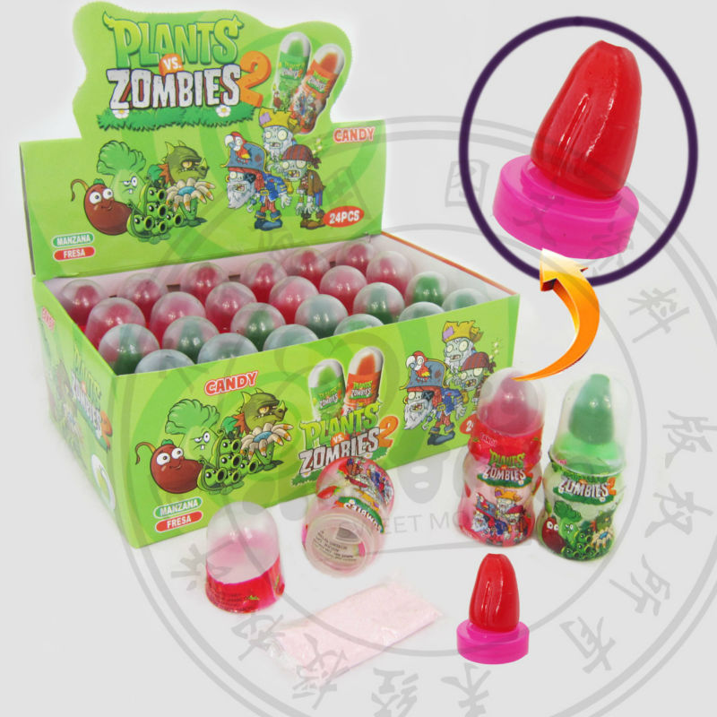 16g tongue lollipop with sour powder candy