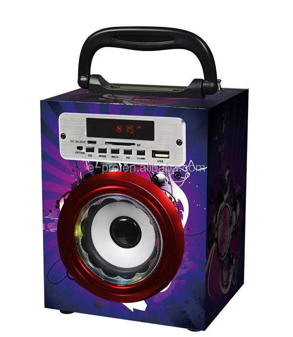 ホットな!! 古典的なポータブルステレオスピーカースタンド木製でam/fm/tf/遠隔無線制御問屋・仕入れ・卸・卸売り
