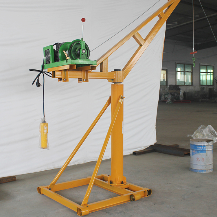 Portable Small Lift Construction Floor Crane Foldable Shopcrane Engine