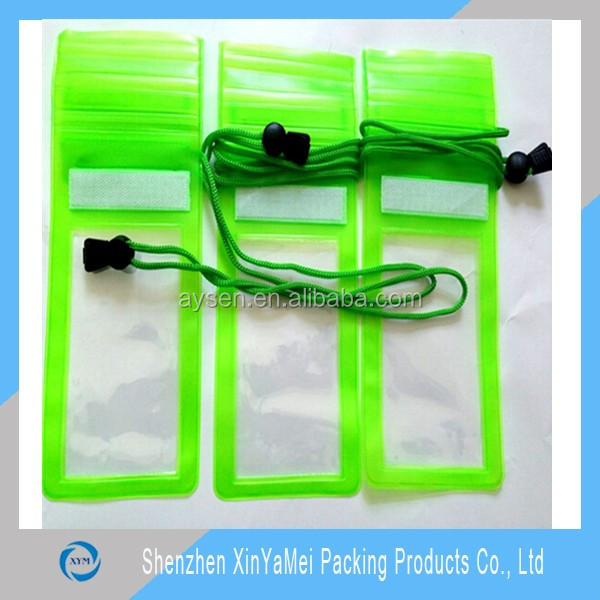 Top quality multi-color PVC mobile phone waterproof pouch for swimming