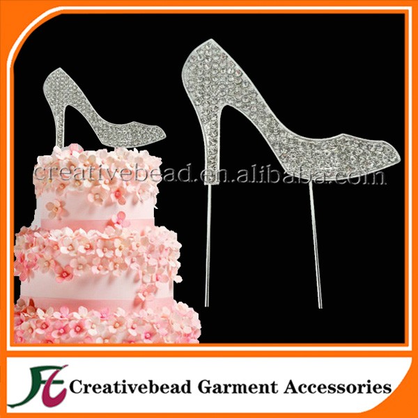 High Heeled Shoes Cake Topper For Girl S Birthday Rhinestone Lady