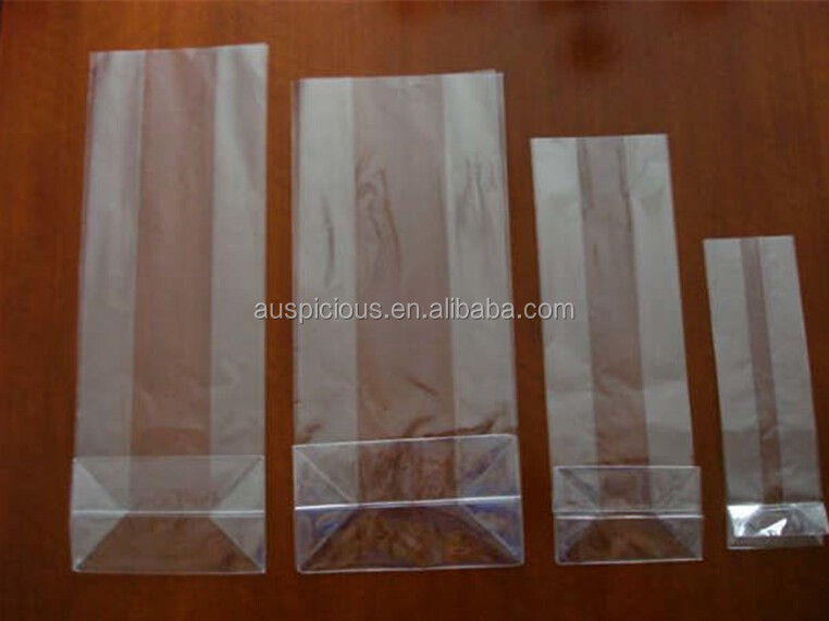 small medium large size bopp square block bottom cellophane bag