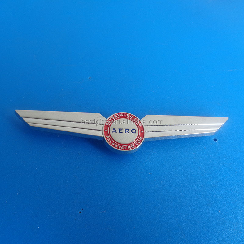 2015 Latest Silver Half Wing Badges,Glossy Finishing Aircraft Company