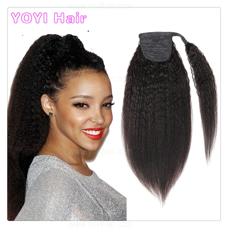 afro kinky hair ponytail
