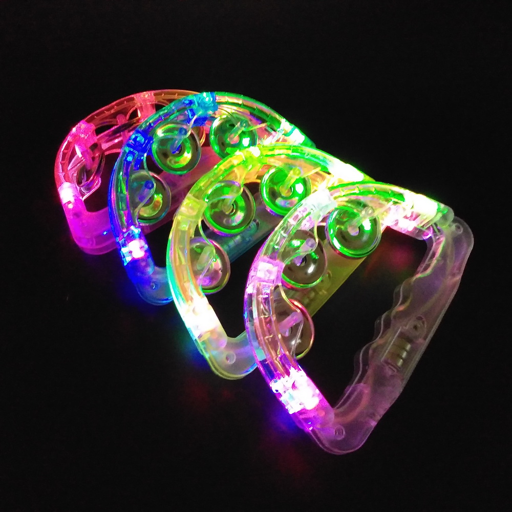 Light Up Tambourines Lasting Led Noise Makers Buy Lights Flashing