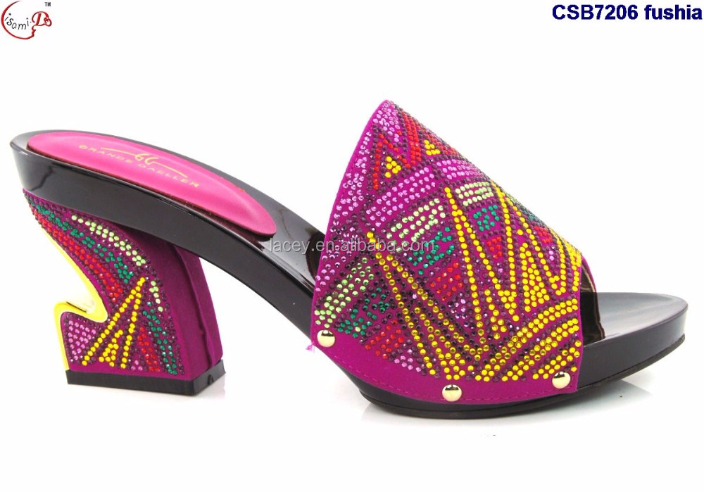 CSB7206アフリカファッション女性レディースシングル靴用パーティーイタリアケバケバ靴マッチング財布ウェディングパーティーシューズ仕入れ・メーカー・工場