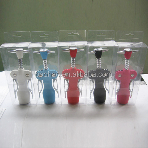 Red Wine corkscrew and Rabbit corkscrew set with black corkscrew and foil cutter