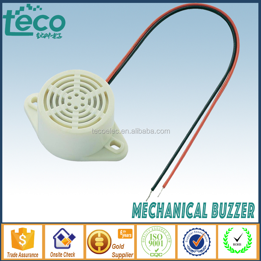 tsb-2615 ningbo teco mount type lead wire 12v mechanical buzzer