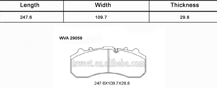 Wva29059用ディスクブレーキパッドメルセデスベンツ俳優セラミックパッド( 非- アスベスト)問屋・仕入れ・卸・卸売り