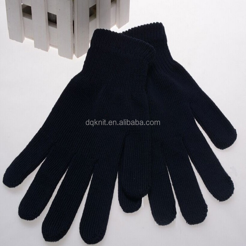 冬暖かい2015plyester手袋を編んだ仕入れ・メーカー・工場