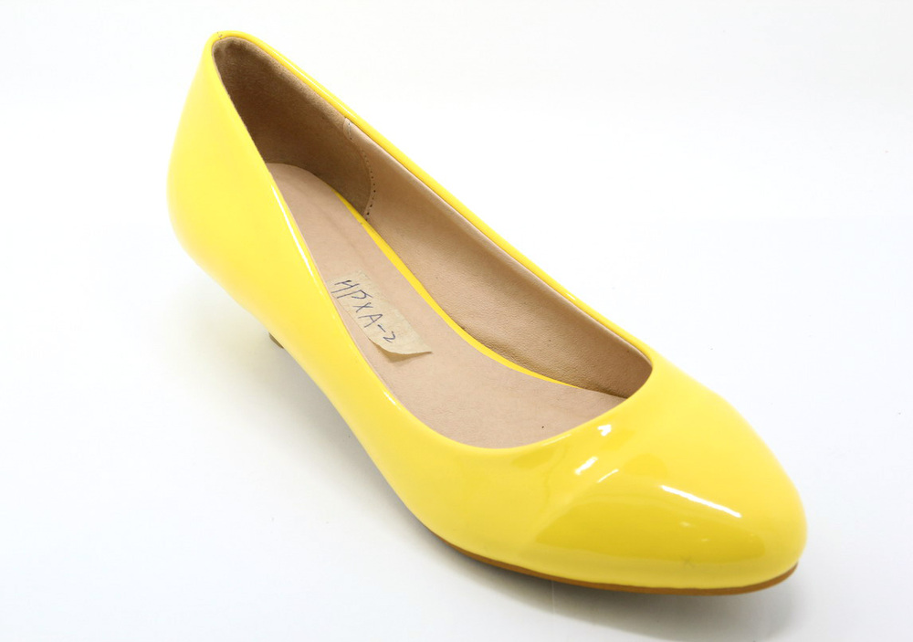 黄色の女性低いヒールのドレスシューズ、 の女の子は靴をリラックス、 yj150127121靴仕入れ・メーカー・工場